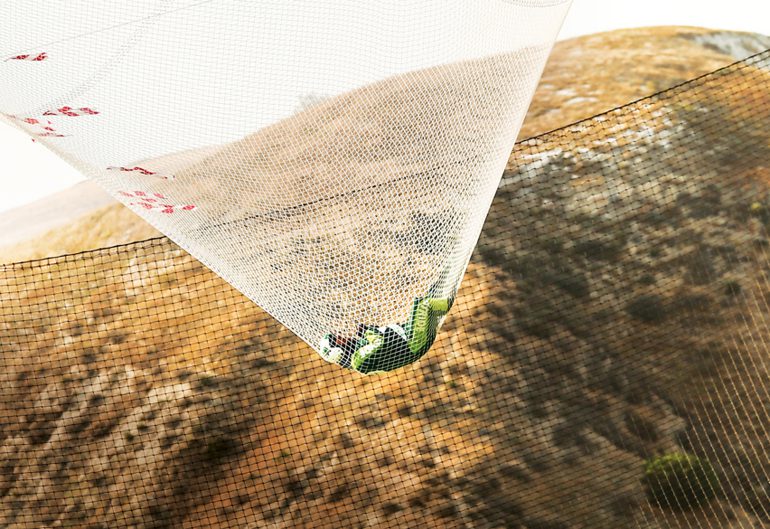 Luke Aikins during his record breaking skydive